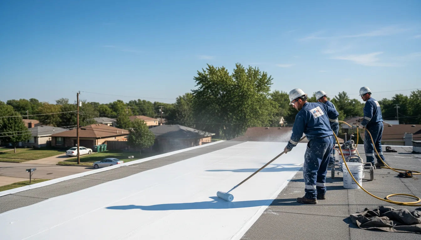 Commercial roof coating in Wyandotte, OK near me